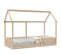 vidaXL Cadre de lit d'enfants Forme de Maison 90x190cm Bois Massif pin, Cadre de lit en Forme de Maison, Cadre de lit pour Enfant, Cadre de lit Plateforme pour Enfants