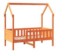 vidaXL Cadre de lit d'enfants Forme de maison 80x160 cm Pin massif Lit plateforme