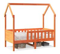 Vidaxl Cadre De Lit D'enfants Forme De Maison Sans Matelas Pin Marron