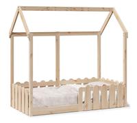 Vidaxl Cadre De Lit D'enfants Forme De Maison Sans Matelas Pin Massif Marron