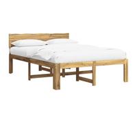 vidaXL Cadre de lit Double avec tête de lit Rostock Blanc 140 x 200 cm