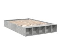 Vidaxl Cadre De Lit Sans Matelas Gris Béton 160x200 Cm Marron