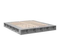 vidaXL Cadre de Lit Double Sonoma Gris 180x200 cm en Bois d'Ingénierie - Lit de Rangement, Meuble de Chambre à Coucher