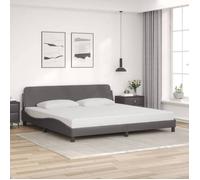 vidaXL Cadre de lit Dover gris 200x200 cm similicuir 373261