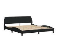 vidaXL Cadre de lit Dover Noir 180x200 cm en Tissu