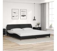 vidaXL Cadre de lit Dover noir 200x200 cm similicuir 373258