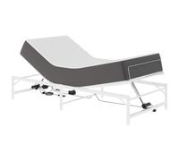vidaXL Cadre de Lit Électrique Réglable Blanc 100 x 190 cm Acier