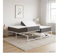vidaXL Cadre de Lit Électrique Réglable Blanc 160 x 200 cm Acier 3438634