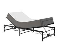 vidaXL Cadre de Lit Électrique Réglable Noir 75 x 190 cm Acier
