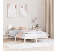 Vidaxl Cadre De Lit En Bois De Pin Blanc Bois De Pin Massif 120 X 200 Cm