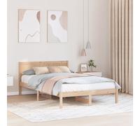 Vidaxl Cadre De Lit En Bois De Pin Naturel Bois De Pin Massif Double