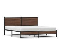 Vidaxl Cadre De Lit En Métal Sans Matelas Chêne Marron 160x200 Cm Marron