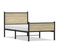 Cadre de Lit Métal sans Matelas Adulte Sommier Meuble Chambre Intérieur vidaXL