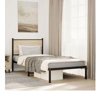 vidaXL Cadre de lit en métal sans matelas chêne sonoma 90x190 cm 4007708