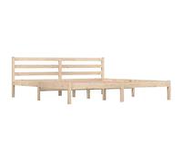 Vidaxl Cadre De Lit Bois De Pin Massif 180x200 Cm Super King Marron