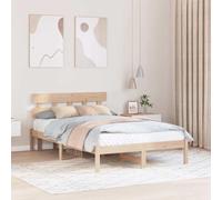 vidaXL Cadre de lit avec tête de lit 120x200 cm en Bois Massif de pin