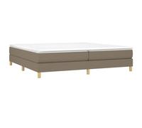Cadre de lit sans matelas taupe 200x200 cm tissu