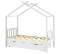 vidaXL Cadre de lit enfant 322149 – avec tiroir en pin massif blanc 80x160 cm