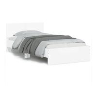 Cadre de lit sans matelas avec tête de lit blanc 100x200 cm Blanc G