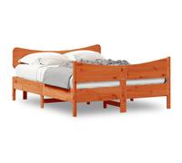 vidaXL Cadre de lit et tête de lit cire marron 150x200 cm bois de pin