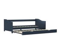 vidaXL Cadre de lit extensible Gris Bois de pin 90x200 cm Noir G