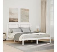 vidaXL Cadre de lit Extra Long sans Matelas 160x210 cm Bois Massif, Meuble de Chambre à Coucher, sommier, lit en Bois, lit, lit Double