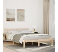 vidaXL Cadre de lit extra long – bois massif pin 160x210 cm sans matelas Marron