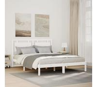 Vidaxl Cadre De Lit Extra Long Sans Matelas 160x220 Cm Bois Massif Marron