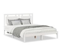 Vidaxl Cadre De Lit Extra Long Sans Matelas 160x220 Cm Bois Massif Marron