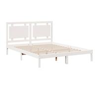 vidaXL Cadre de lit Extra Long sans Matelas 160x220 cm Bois Massif, Meuble de Chambre à Coucher, sommier, lit en Bois, lit, lit Double