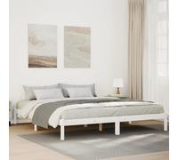 Vidaxl Cadre De Lit Extra Long Sans Matelas 180x210 Cm Bois Massif Pin Marron