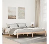 Vidaxl Cadre De Lit Extra Long Sans Matelas 180x220 Cm Bois Massif Pin Marron