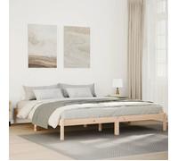 vidaXL Cadre de lit extra long 200x220 cm bois massif pin lit double sans matelas