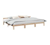 Vidaxl Cadre De Lit Familial Sans Matelas 240x200cm Bois Massif De Pin Marron
