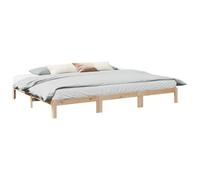 Vidaxl Cadre De Lit Familial Sans Matelas 240x200cm Bois Massif De Pin Marron