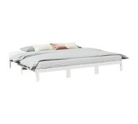 Vidaxl Cadre De Lit Familial Sans Matelas Blanc 240x200 Cm Blanc