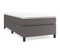 vidaXL Cadre de lit Gris 100x200 cm Similicuir