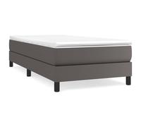 vidaXL Cadre de Lit, Lit Rembourré, Lit Simple, Lit Adulte, Meuble de Chambre à Coucher Intérieur, Moderne, Gris 80x200 cm Similicuir