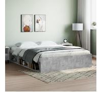 vidaXL Cadre de lit gris béton 140x190 cm 3203904