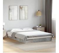 vidaXL Cadre de lit gris béton 140x200 cm bois d'ingénierie, meuble de chambre à coucher, sommier, lit de palette, lit, lit 842024