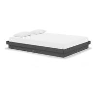Cadre de Lit Blanc Bois Massif 120x200cm Double Adulte Sommier à Lattes vidaXL