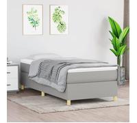 vidaXL Cadre de lit Gris clair 100x200 cm Tissu 3120937