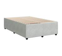 vidaXL Cadre de lit rembourré sans matelas 120x190 cm Velours Gris clair