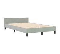vidaXL Cadre de lit Gris Clair 120x200 cm Velours