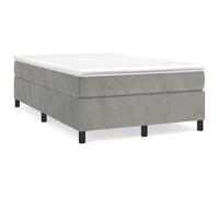 Vidaxl Cadre De Lit Gris Clair 120x200 Cm Velours Gris