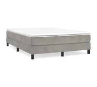 Vidaxl Cadre De Lit Gris Clair 140x190 Cm Velours Gris