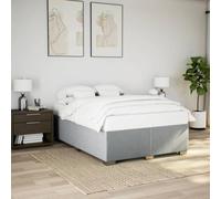 Vidaxl Cadre De Lit Sans Matelas Gris Clair 140x200 Cm Tissu Gris