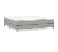 Cadre de lit sans matelas gris clair 160x200 cm tissu gris clair G