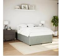vidaXL Cadre de lit Gris clair 160x200 cm Velours, sommier, cadre de lit plateforme, cadre de lit rembourré, meuble de 3285018