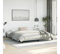 vidaXL Cadre de lit Gris Clair 183x213 cm Velours, lit, sommier, lit en Velours, Meuble de Chambre à Coucher, lit Double, lit rembourré